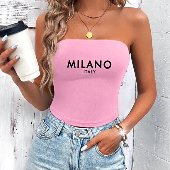 Milano Roma Strapless Baby Pink Tube Top. - Picture 12 of 15